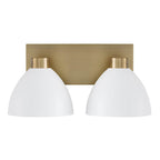 Capital Lighting 152021AW Aged Brass,White 16.50''w X 8''h 2-light Vanity In Aged Brass And White Image 3