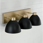 Capital Lighting 152031AB Aged Brass,Black 25.25''w X 8''h 3-light Vanity In Aged Brass And Black Image 4