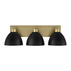 Capital Lighting 152031AB Aged Brass,Black 25.25''w X 8''h 3-light Vanity In Aged Brass And Black Image 3