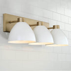 Capital Lighting Ross 25.25''w X 8''h 3-light Vanity In Aged Brass And Black