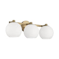 Capital Lighting 152131AD-548 Aged Brass 22.75''w X 8''h 3-light Circular Globe Vanity In Aged Brass With Soft White Glass Image 1