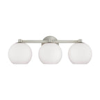 Capital Lighting 152131BN-548 Brushed Nickel 22.75''w X 8''h 3-light Circular Globe Vanity In Brushed Nickel With Soft White Glass Image 3