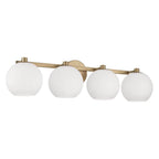 Capital Lighting 152141AD-548 Aged Brass 31''w X 8''h 4-light Circular Globe Vanity In Aged Brass With Soft White Glass Image 1