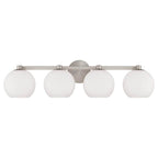 Capital Lighting 152141BN-548 Brushed Nickel 31''w X 8''h 4-light Circular Globe Vanity In Brushed Nickel With Soft White Glass Image 3