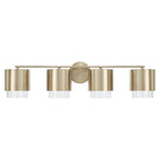 Capital Lighting 153041MA-549 Matte Brass 33.50''w X 8.25''h 4-light Cylindrical Metal Vanity In Matte Brass With Seeded Glass Image 3