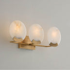 Capital Lighting 154631AD Aged Brass 24'' W X 7.5'' H 3-light Vanity In Aged Brass With Natural Alabaster Stone Image 2