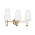 Capital Lighting 155231AD-550 Aged Brass 24'' W X 14.5'' H 3-light Vanity In Aged Brass With Tapered Soft White Glass Image 1