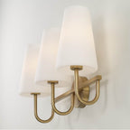 Capital Lighting 155231AD-550 Aged Brass 24'' W X 14.5'' H 3-light Vanity In Aged Brass With Tapered Soft White Glass Image 7