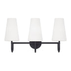 Capital Lighting 155231MB-550 Matte Black 25'' W X 14.5'' H 3-light Vanity In Matte Black With Tapered Soft White Glass Image 4