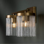 Capital Lighting 156221AD-555 Aged Brass 15'' W X 9'' H 2-light Vanity In Aged Brass With Clear Beveled Fluted Glass Image 3