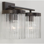 Capital Lighting 156221OR-555 Oil Rubbed Bronze 16'' W X 9'' H 2-light Vanity In Oil Rubbed Bronze With Clear Beveled Fluted Glass Image 4