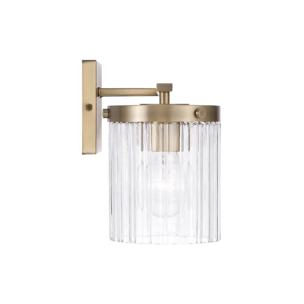 Capital Lighting 156231AD-555 Aged Brass 24'' W X 9'' H 3-light Vanity In Aged Brass With Clear Beveled Fluted Glass Image 2