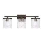 Capital Lighting 156231OR-555 Oil Rubbed Bronze 25'' W X 9'' H 3-light Vanity In Oil Rubbed Bronze With Clear Beveled Fluted Glass Image 3