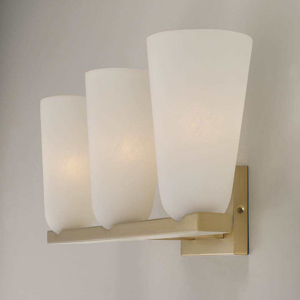 Capital Lighting 156931MA-556 Matte Brass 24'' W X 9.5'' H 3-light Vanity In Matte Brass With Faux Alabaster Glass Image 6