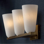 Capital Lighting 156931MA-556 Matte Brass 24'' W X 9.5'' H 3-light Vanity In Matte Brass With Faux Alabaster Glass Image 3