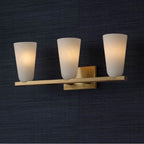 Capital Lighting 156931MA-556 Matte Brass 24'' W X 9.5'' H 3-light Vanity In Matte Brass With Faux Alabaster Glass Image 2