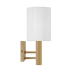 Capital Lighting 159531AD-716 Aged Brass 24.25'' W X 11.25'' H 3-light Vanity In Aged Brass With Octagonal White Fabric Shades Image 3