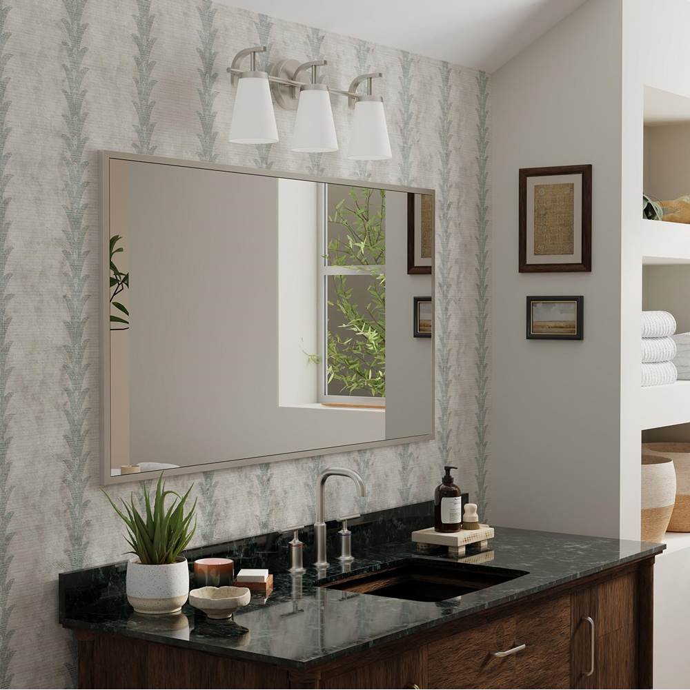 Capital Lighting 161031BN-660 Brushed Nickel 23'' W X 9'' H 3-light Vanity  In Brushed Nickel With Tapered Soft White Glass Image 4