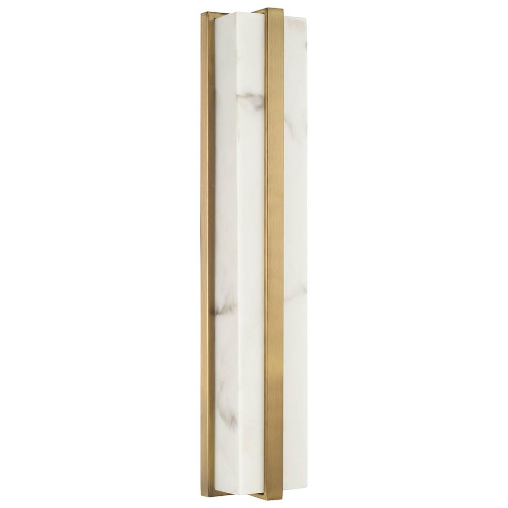 Capital Lighting 161211AD Aged Brass 4.75'' W X 24'' H Ada Integrated Led Vanity Bath Bar In Aged Brass With Alabaster Glass Image 4