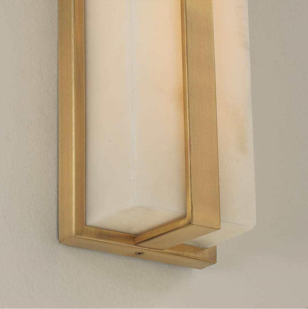 Capital Lighting 161211AD Aged Brass 4.75'' W X 24'' H Ada Integrated Led Vanity Bath Bar In Aged Brass With Alabaster Glass Image 8