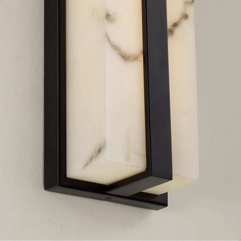 Capital Lighting 161211MB Matte Black 4.75'' W X 24'' H Ada Integrated Led Vanity Bath Bar In Matte Black With Alabaster Glass Image 5