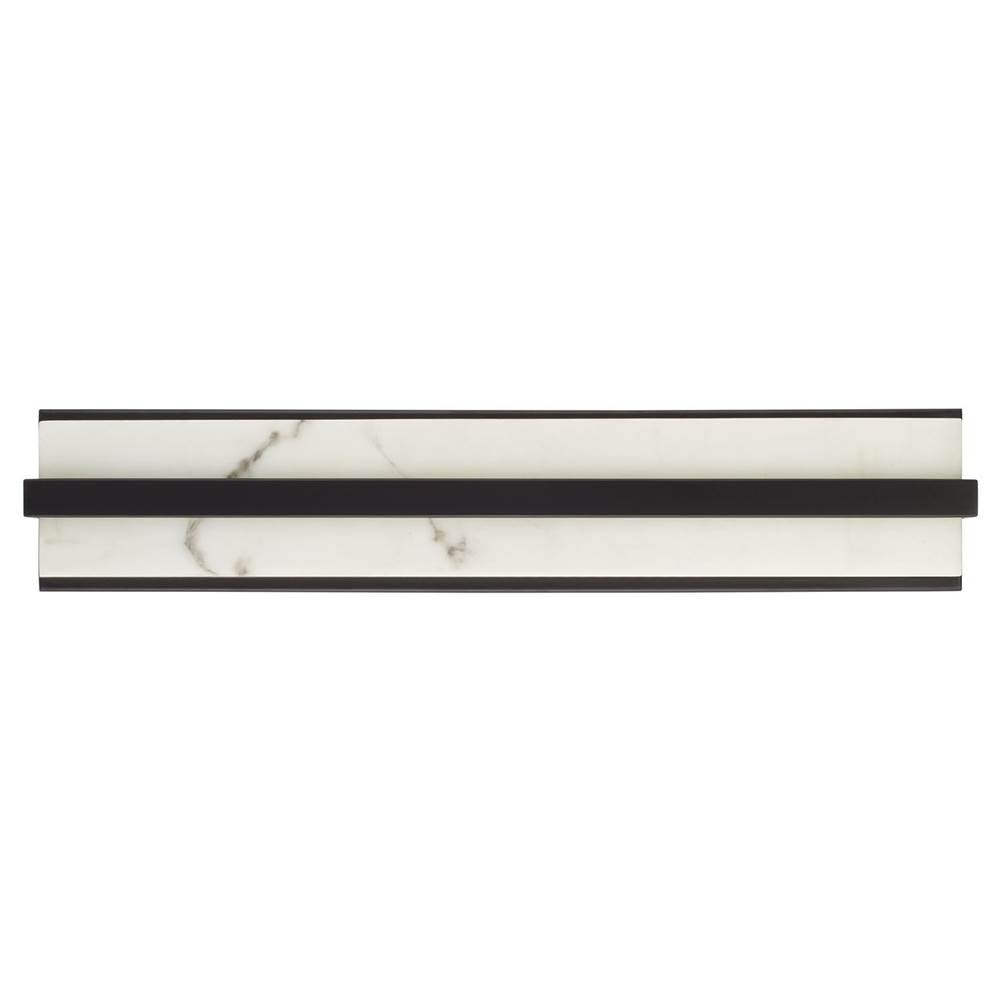 Capital Lighting 161211MB Matte Black 4.75'' W X 24'' H Ada Integrated Led Vanity Bath Bar In Matte Black With Alabaster Glass Image 2