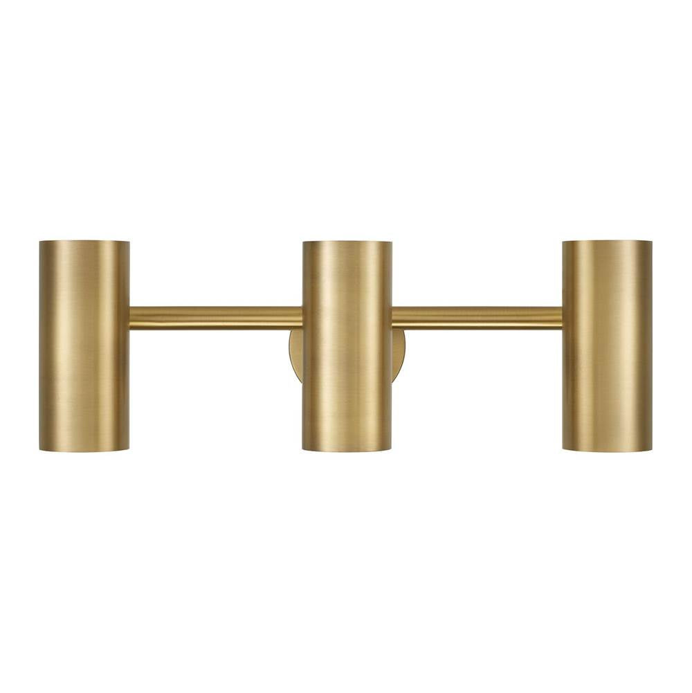 Capital Lighting 161731AD Aged Brass 24'' W X 8'' H 3-light Adjustable Vanity In Aged Brass With Matte White Interior And Repositional Metal Shades Image 3