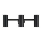 Capital Lighting 161731MB Matte Black 24'' W X 8'' H 3-light Adjustable Vanity In Matte Black With Matte White Interior And Repositional Metal Shades Image 2