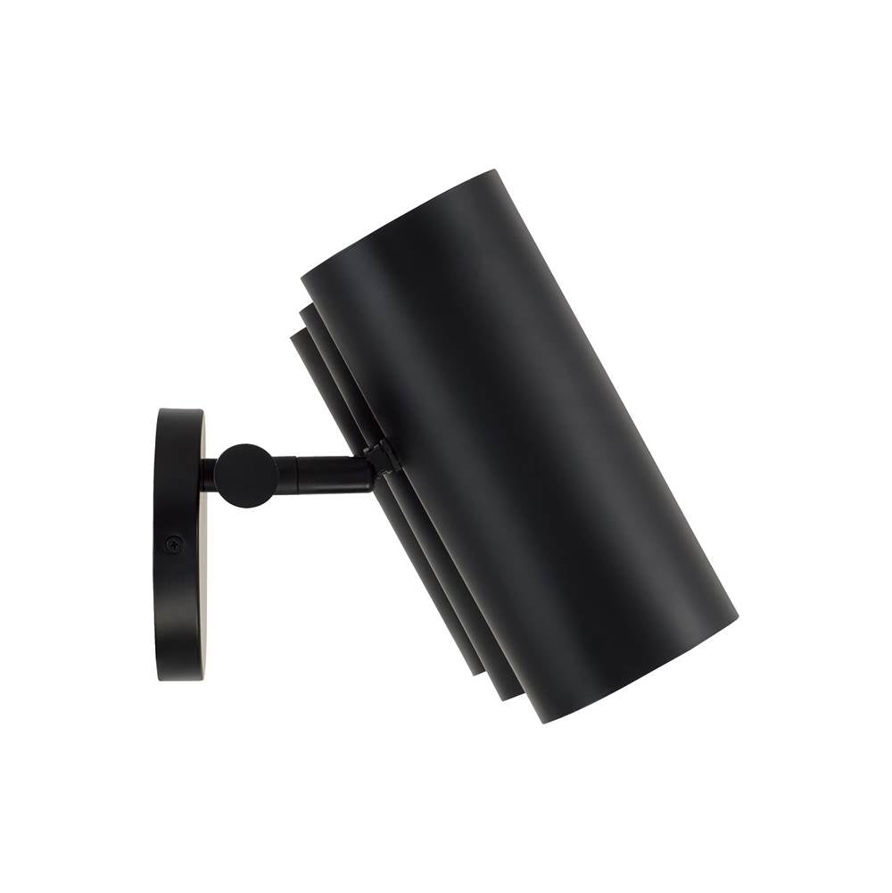 Capital Lighting 161731MB Matte Black 24'' W X 8'' H 3-light Adjustable Vanity In Matte Black With Matte White Interior And Repositional Metal Shades Image 3