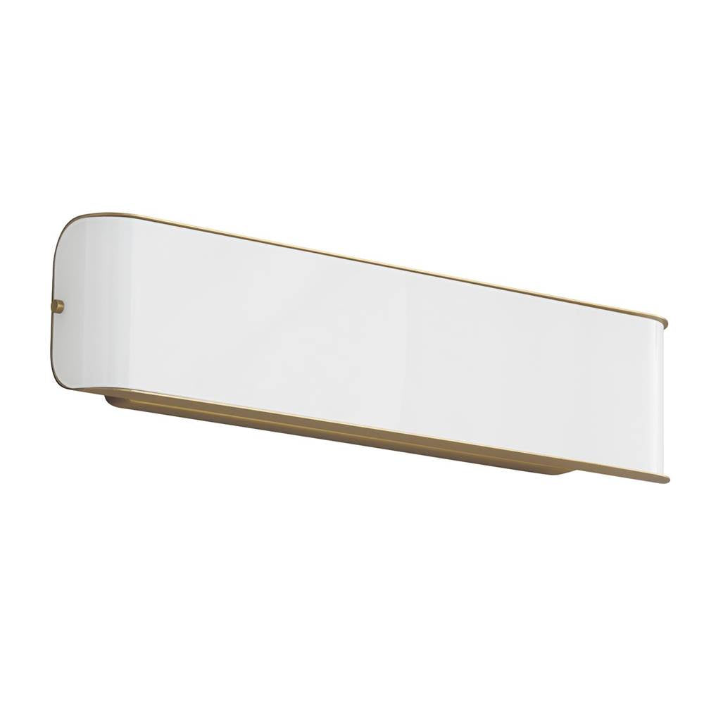 Capital Lighting 161811AD Aged Brass 23.25'' W X 5.25'' Ada Integrated Led Vanity Bath Bar In Aged Brass With White Milk Glass Panels Image 1