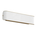 Capital Lighting 161811AD Aged Brass 23.25'' W X 5.25'' Ada Integrated Led Vanity Bath Bar In Aged Brass With White Milk Glass Panels Image 1
