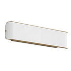 Capital Lighting 161811AD Aged Brass 23.25'' W X 5.25'' Ada Integrated Led Vanity Bath Bar In Aged Brass With White Milk Glass Panels Image 1