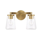 Capital Lighting 161921AD-664 Aged Brass 15'' W X 9.5'' H 2-light Vanity In Aged Brass With Clear Glass Image 2