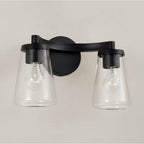 Capital Lighting Aaron 15'' W X 9.5'' H 2-light Vanity In Aged Brass With Clear Glass