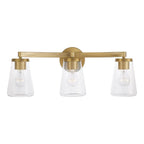 Capital Lighting 161931AD-664 Aged Brass 24.25'' W X 9.5'' H 3-light Vanity In Aged Brass With Clear Glass Image 2