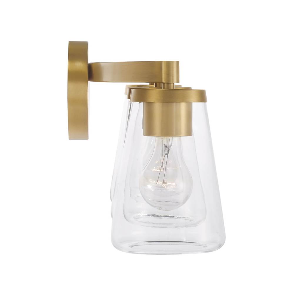 Capital Lighting 161931AD-664 Aged Brass 24.25'' W X 9.5'' H 3-light Vanity In Aged Brass With Clear Glass Image 3