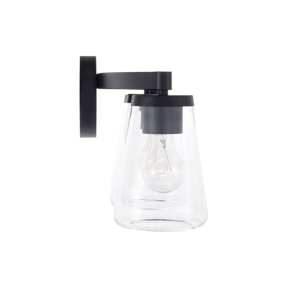 Capital Lighting 161931MB-664 Matte Black 24.25'' W X 9.5'' H 3-light Vanity In Matte Black With Clear Glass Image 3