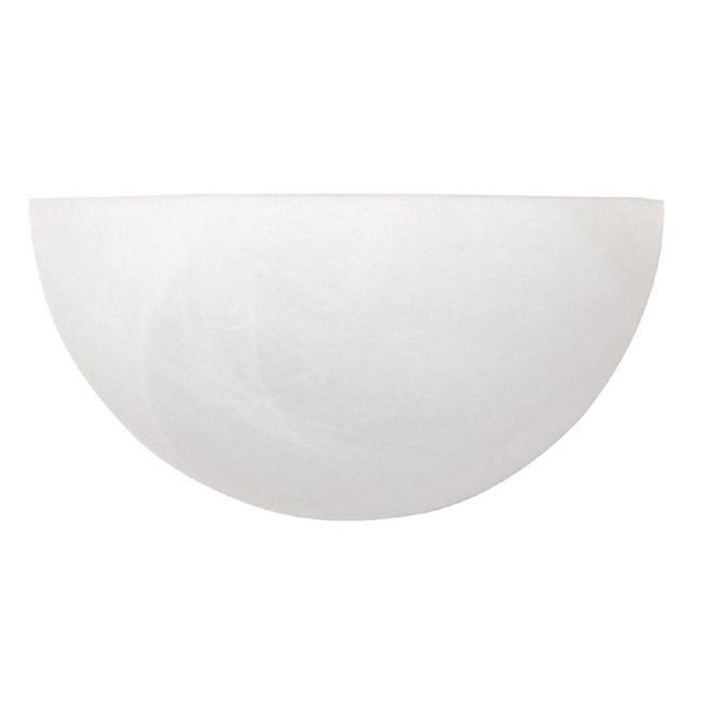 Capital Lighting Crescent 10.5'' W X 5'' H X 5'' E 1-light Sconce In Matte White With White Faux Alabaster Glass Shade