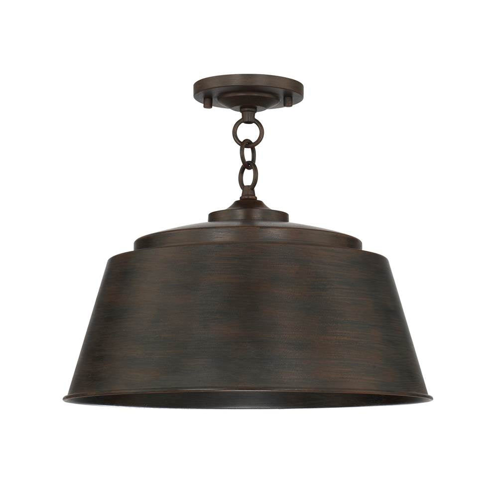 Capital Lighting Tybee 16'' W X 9'' H 1-light Dual Mount Pendant Or Semi-flush In Nordic Grey