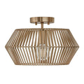 Capital Lighting 230311MA Matte Brass 15.50''w X 9.75''h 1-light Angular Metal Semi-flush In Matte Brass Image 1
