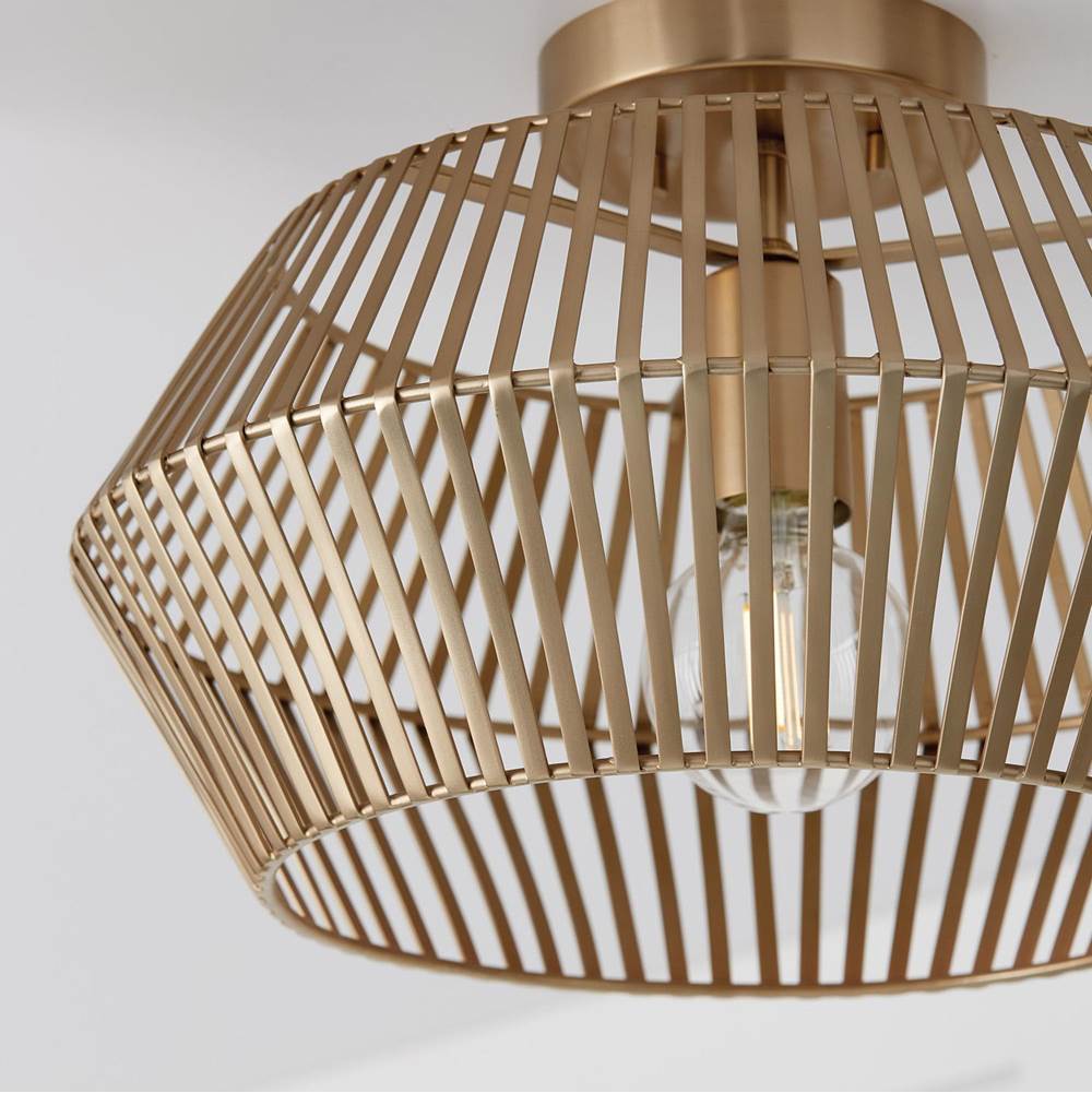 Capital Lighting 230311MA Matte Brass 15.50''w X 9.75''h 1-light Angular Metal Semi-flush In Matte Brass Image 3