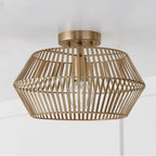Capital Lighting Kaiya 15.50''w X 9.75''h 1-light Angular Metal Semi-flush In Matte Brass