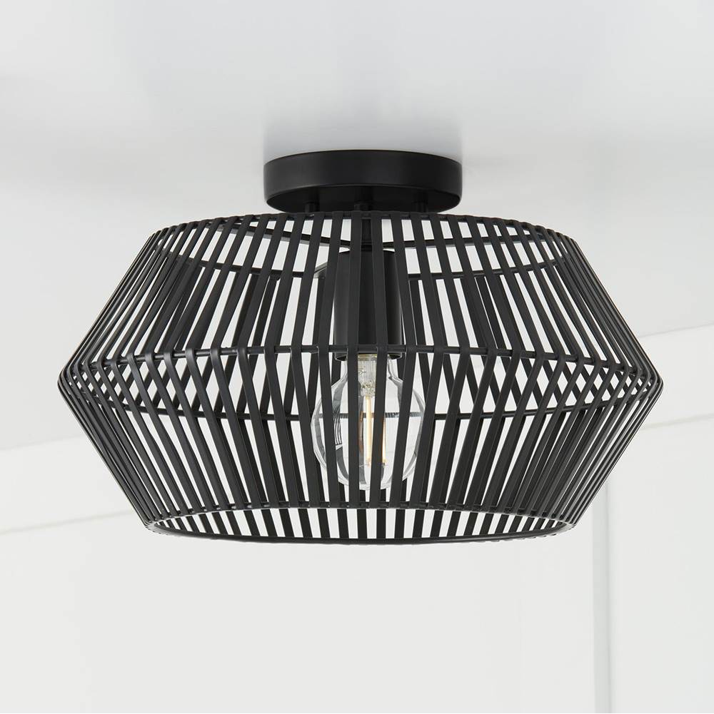 Capital Lighting Kaiya 15.50''w X 9.75''h 1-light Angular Metal Semi-flush In Matte Brass