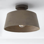 Capital Lighting Quarry 14''w X 9''h Quarry 1-light Tapered Metal Semi Flush In Clay