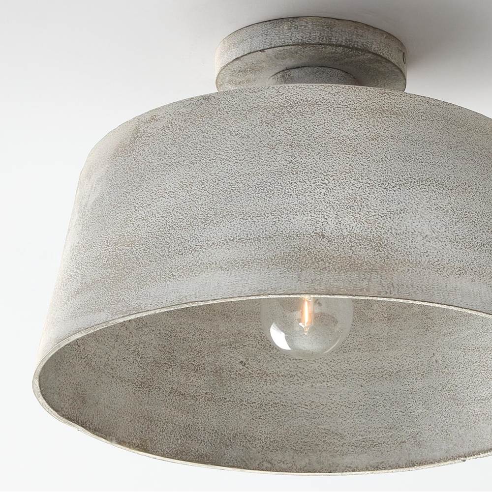 Capital Lighting 235311SC Stucco 14''w X 9''h Quarry 1-light Tapered Metal Semi Flush In Stucco Image 4