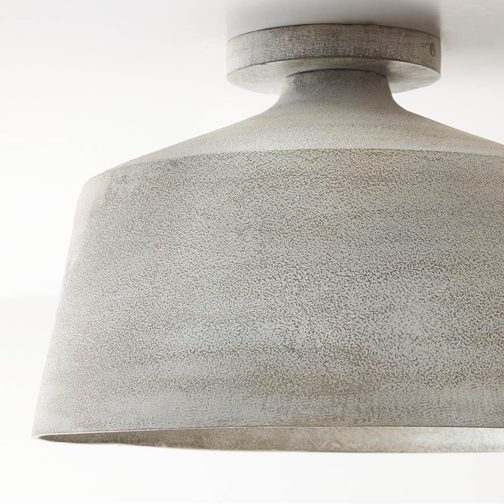 Capital Lighting 235311SC Stucco 14''w X 9''h Quarry 1-light Tapered Metal Semi Flush In Stucco Image 5