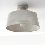Capital Lighting Quarry 14''w X 9''h Quarry 1-light Tapered Metal Semi Flush In Clay
