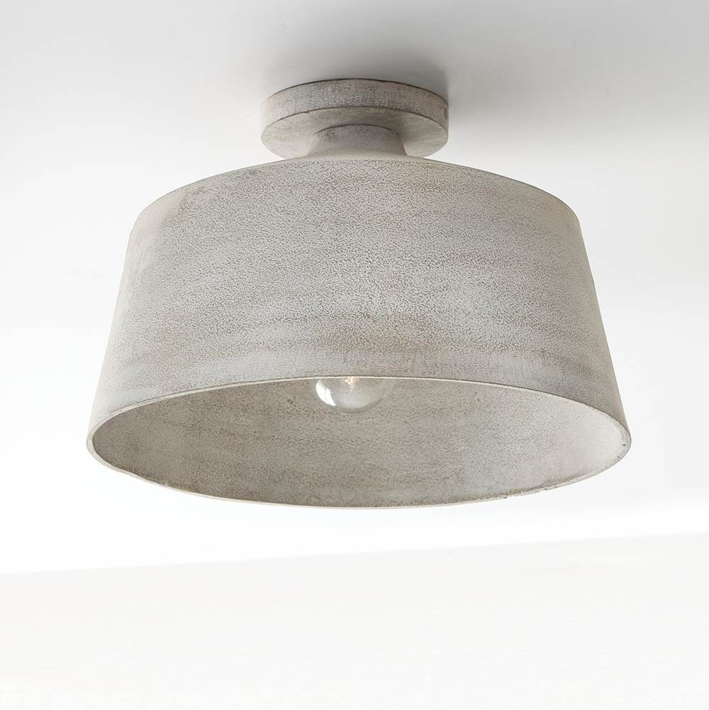 Capital Lighting Quarry 14''w X 9''h Quarry 1-light Tapered Metal Semi Flush In Clay