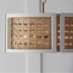 Capital Lighting 244341WM Flat White,Matte Brass 16'' W X 11'' H 4-light Semi-flush Or Pendant In Flat White And Matte Brass Made With Handcrafted Mango Wood And Rattan Image 3