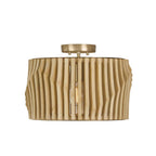 Capital Lighting 244632BWB Blonde Wood,Matte Brass 16'' W X 10.75'' H 1-light Dual Mount Pendant In Matte Brass And Handcrafted Blonde Mango Wood Image 1